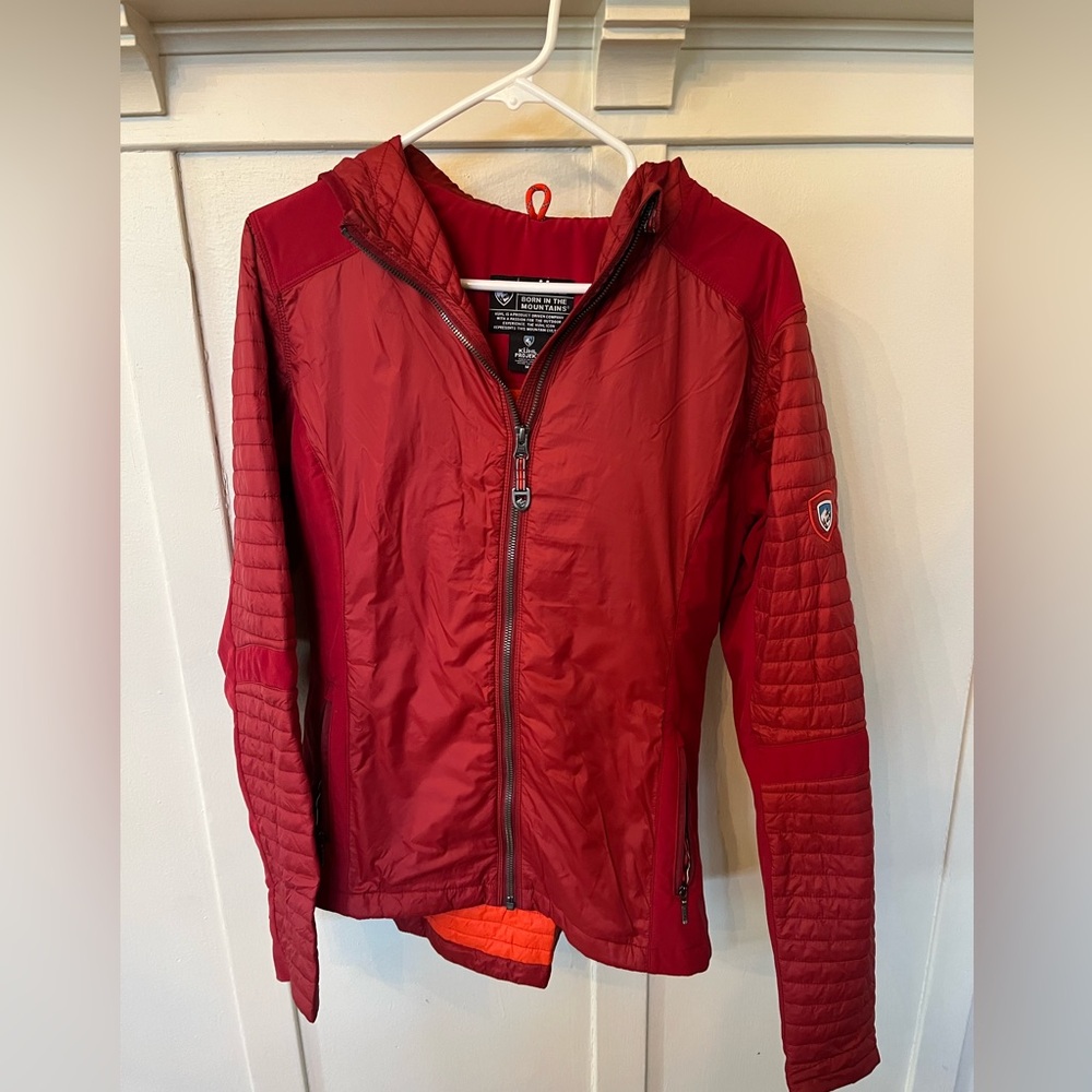 Kühl 16F Women’s Spyfire Parka Cardinal red Puffer Quilted Jacket Coat